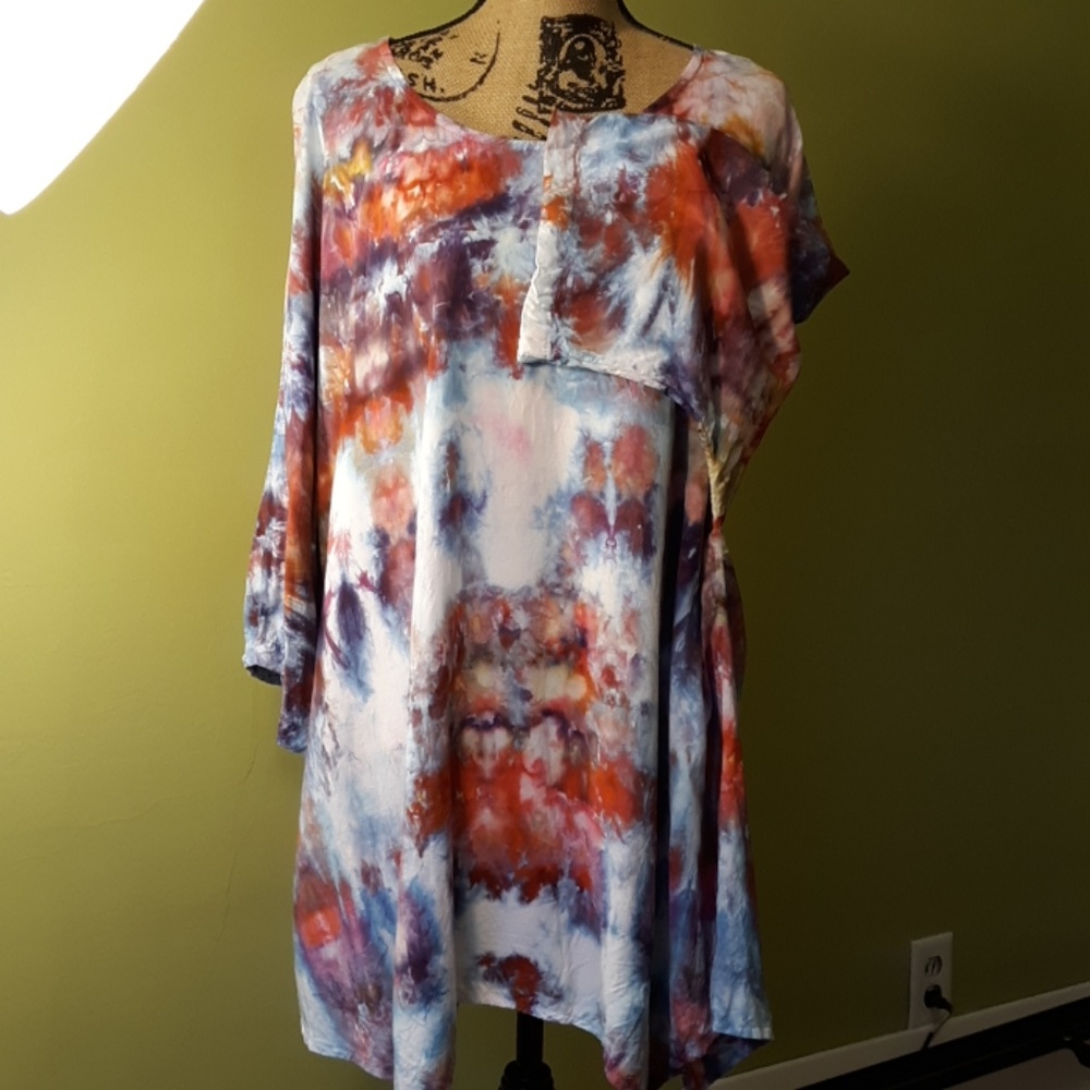 Hand Dyed Flowy 2x Rayon Tunic